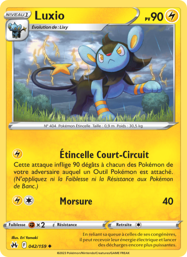 Luxio 042 — Zenit der Könige (French Pokémon TCG card)