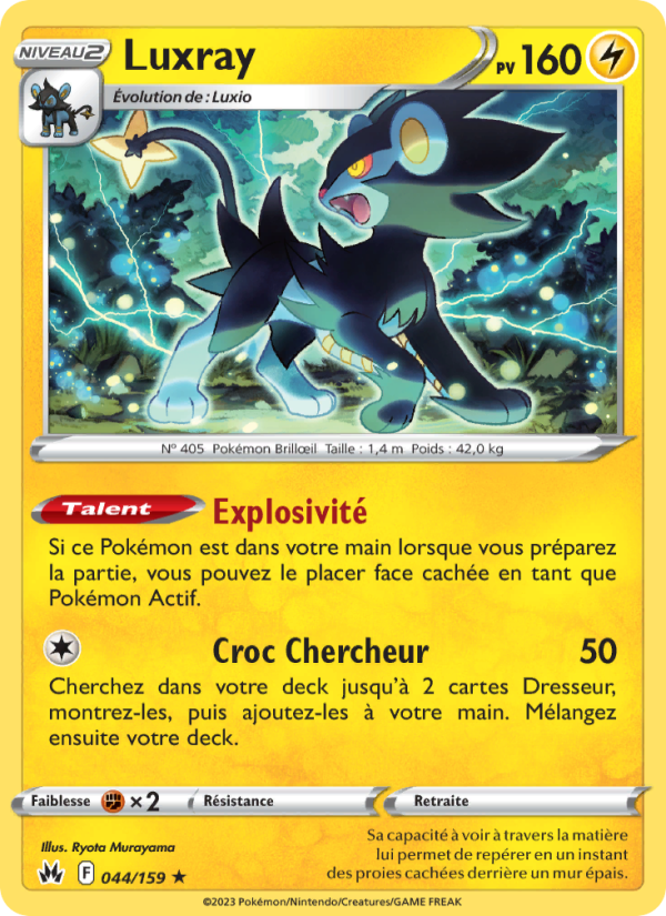 Luxray 044 — Zenit der Könige (French Pokémon TCG card)