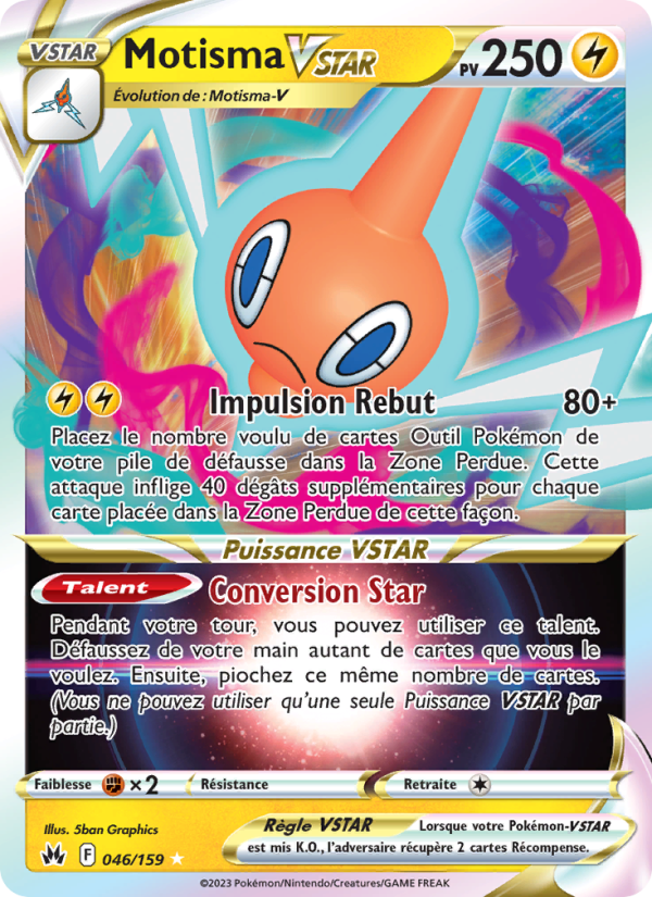 Motisma VSTAR 046 — Zenit der Könige (French Pokémon TCG card)