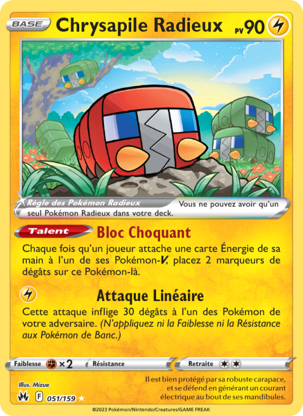 Chrysapile Radieux 051 — Zenit der Könige (French Pokémon TCG card)