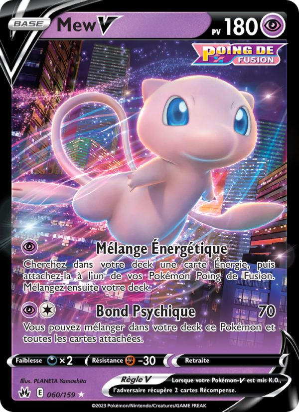 Mew V 060 — Zenit der Könige (French Pokémon TCG card)