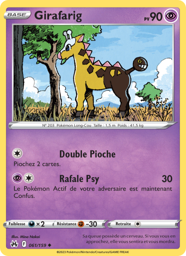 Girafarig 061 — Zenit der Könige (French Pokémon TCG card)