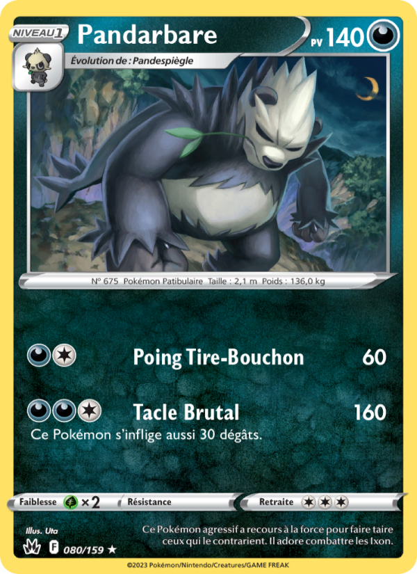 Pandarbare 080 — Zenit der Könige (French Pokémon TCG card)