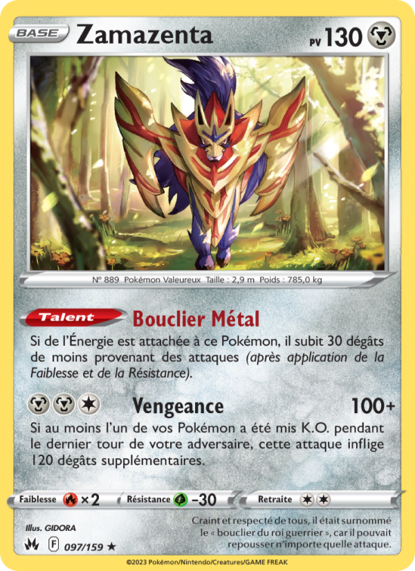Zamazenta 097 — Zenit der Könige (French Pokémon TCG card)