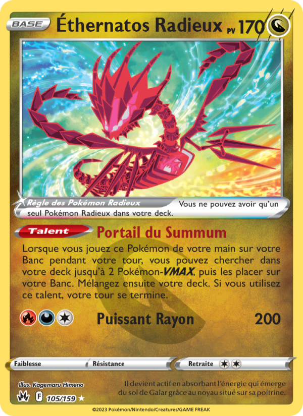 Éthernatos Radieux 105 — Zenit der Könige (French Pokémon TCG card)