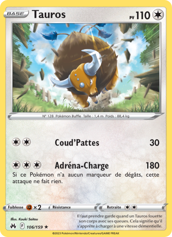 Tauros 106 — Zenit der Könige (French Pokémon TCG card)