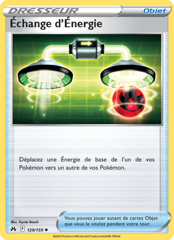 Échange d'Énergie 129 — Zenit der Könige (French Pokémon TCG card)