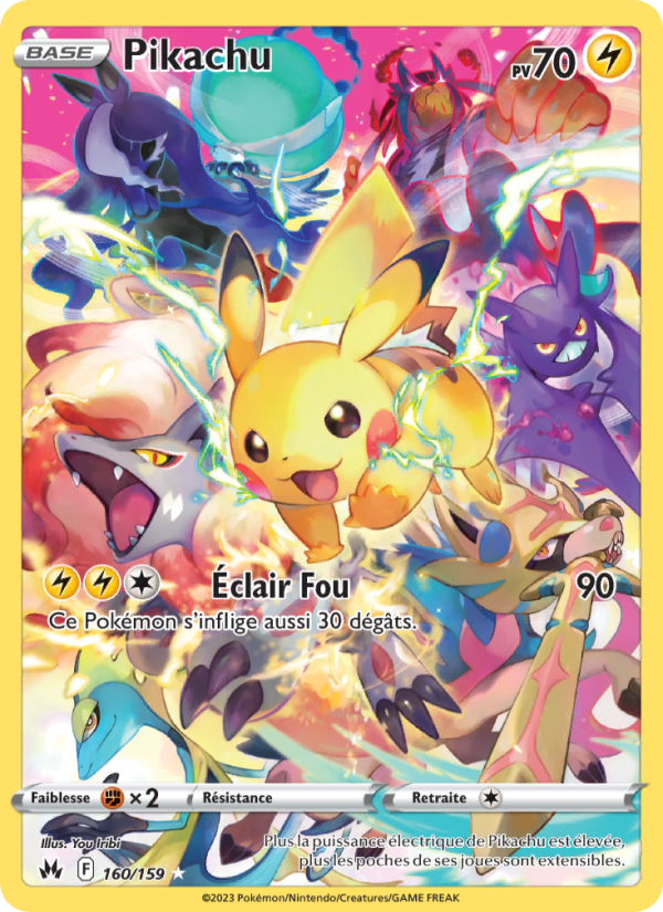 Pikachu 160 — Zenit der Könige (French Pokémon TCG card)