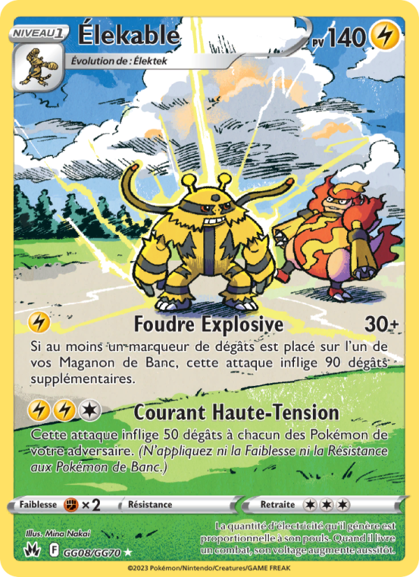 Élekable GG08 — Zenit der Könige (French Pokémon TCG card)
