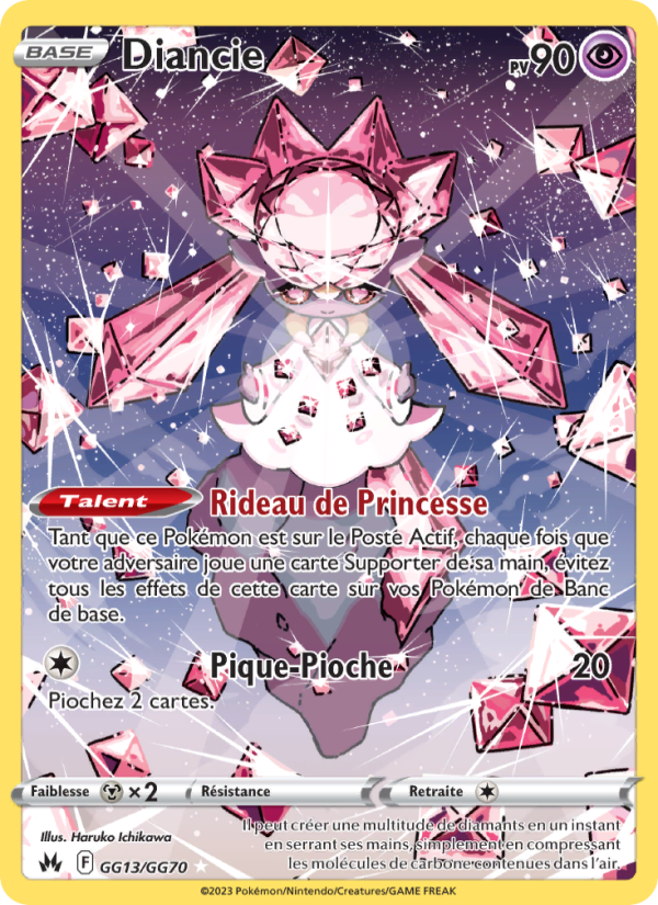 Diancie GG13 — Zenit der Könige (French Pokémon TCG card)