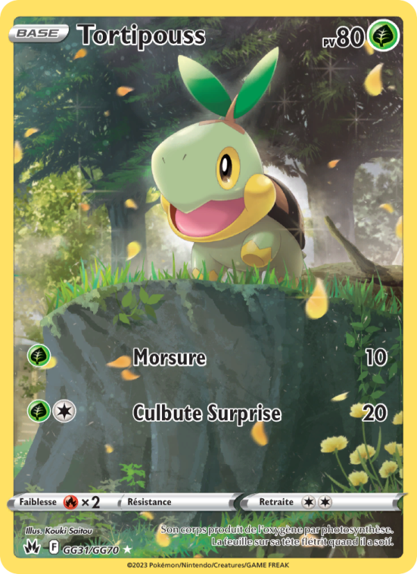 Tortipouss GG31 — Zenit der Könige (French Pokémon TCG card)