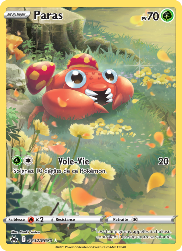 Paras GG32 — Zenit der Könige (French Pokémon TCG card)