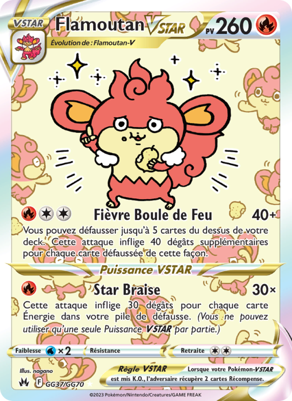 Flamoutan VSTAR GG37 — Zenit der Könige (French Pokémon TCG card)