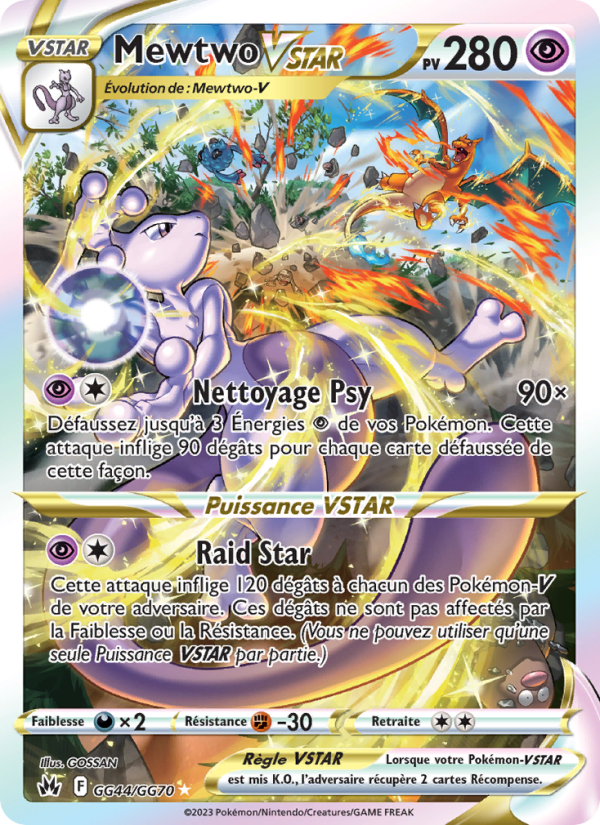 Mewtwo VSTAR GG44 — Zenit der Könige (French Pokémon TCG card)