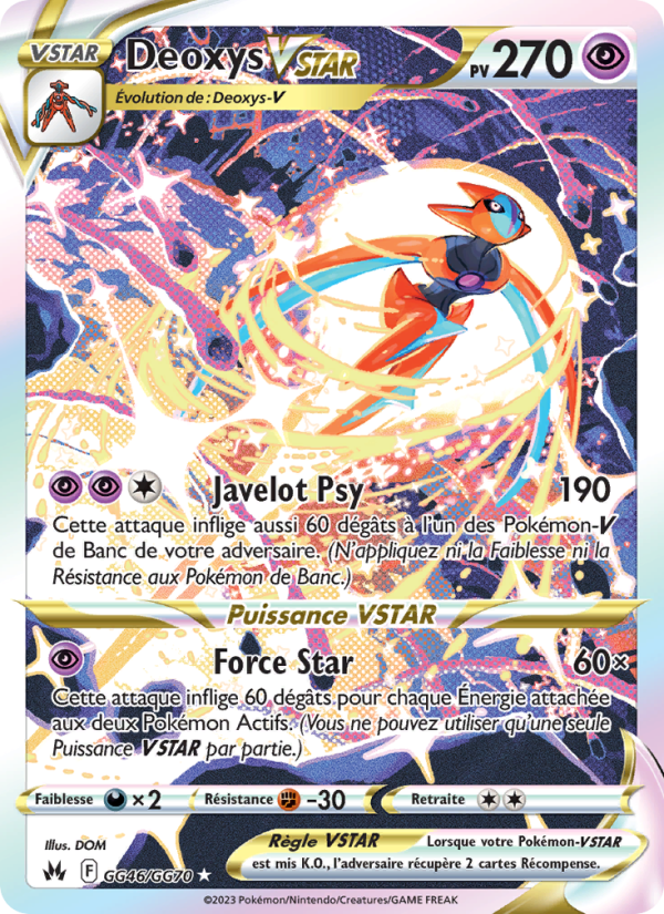 Deoxys VSTAR GG46 — Zenit der Könige (French Pokémon TCG card)