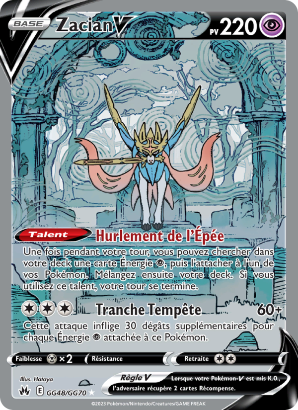 Zacian V GG48 — Zenit der Könige (French Pokémon TCG card)