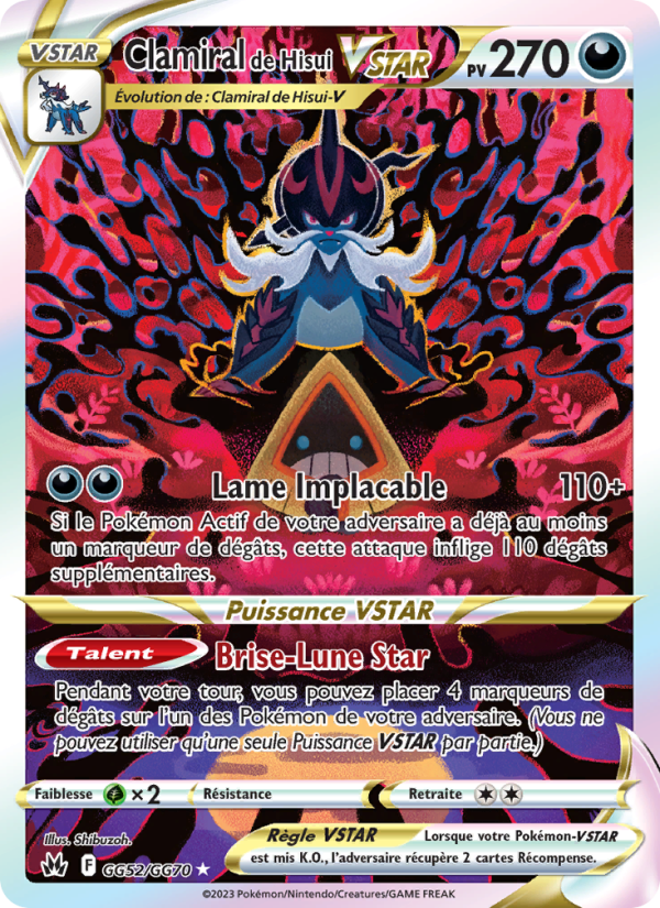 Clamiral de Hisui VSTAR GG52 — Zenit der Könige (French Pokémon TCG card)