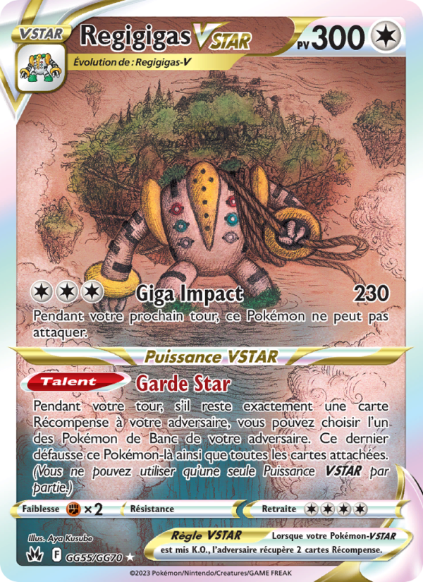 Regigigas VSTAR GG55 — Zenit der Könige (French Pokémon TCG card)
