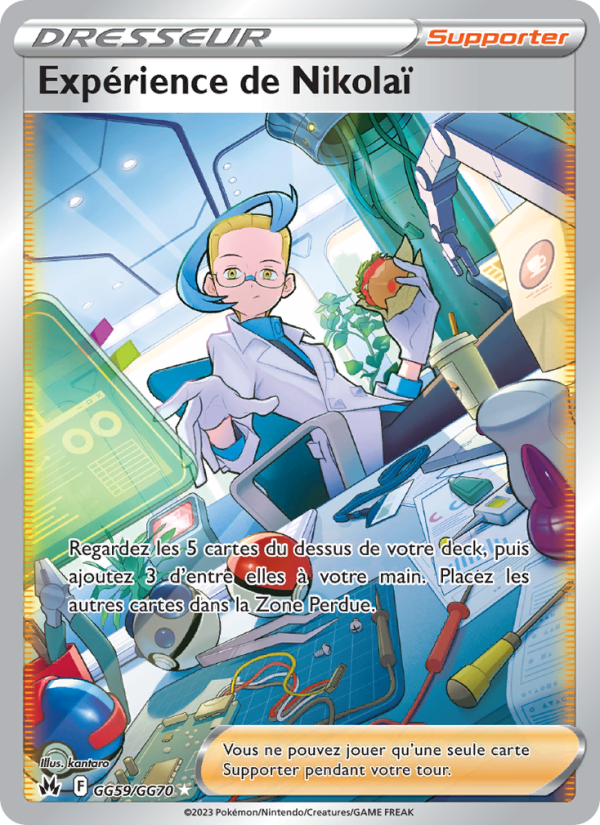 Expérience de Nikolaï GG59 — Zenit der Könige (French Pokémon TCG card)
