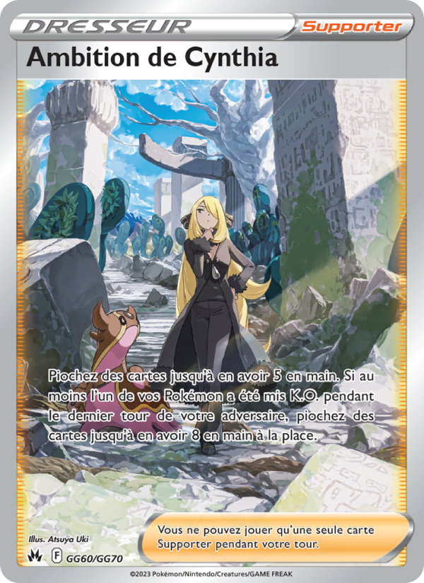 Ambition de Cynthia GG60 — Zenit der Könige (French Pokémon TCG card)