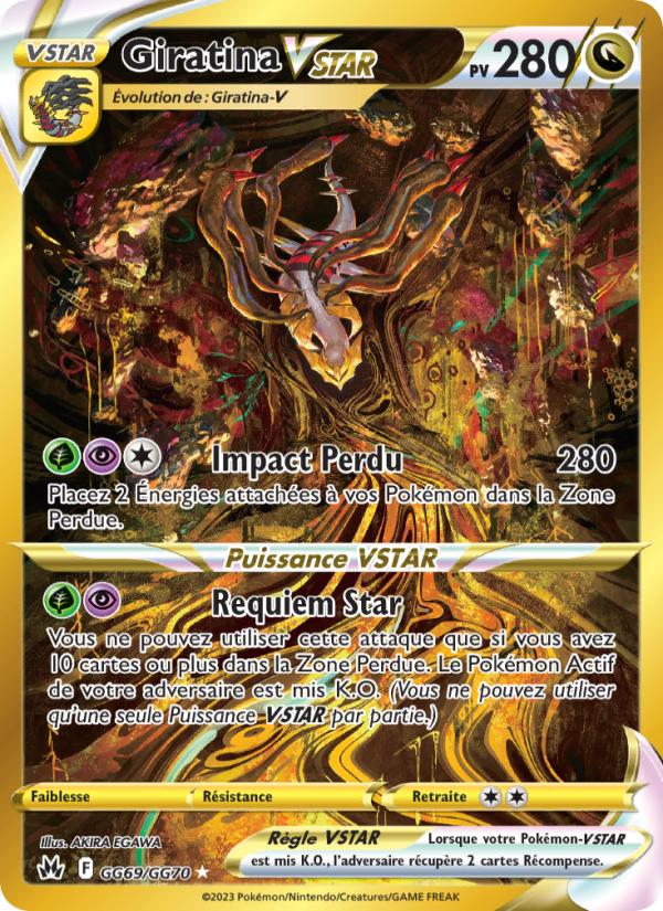 Giratina VSTAR GG69 — Zenit der Könige (French Pokémon TCG card)