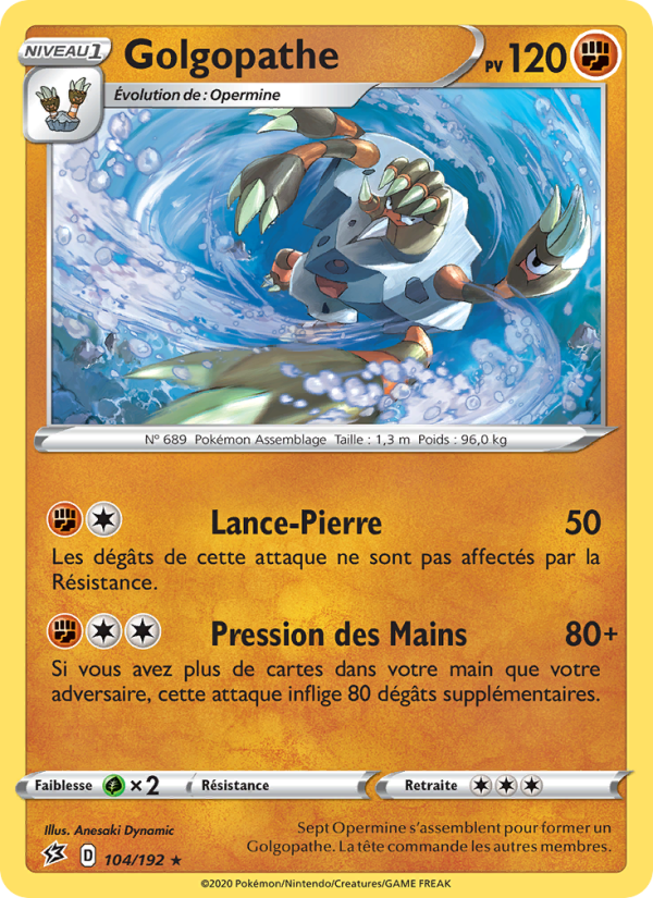 Golgopathe 104 — Rebel Clash (French Pokémon TCG card)