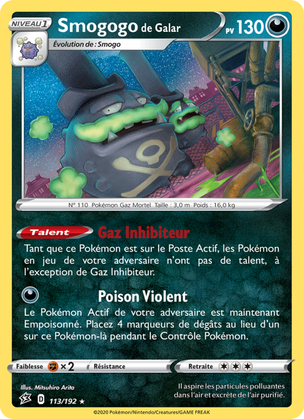 Smogogo de Galar 113 — Rebel Clash (French Pokémon TCG card)