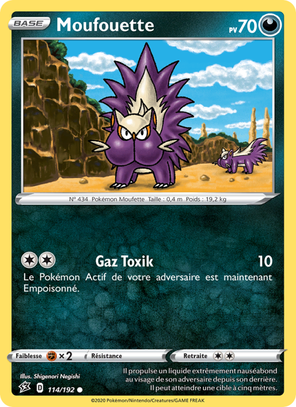 Moufouette 114 — Rebel Clash (French Pokémon TCG card)