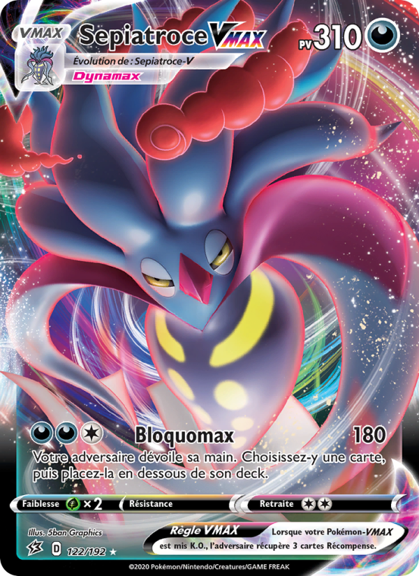 Sepiatroce VMAX 122 — Rebel Clash (French Pokémon TCG card)