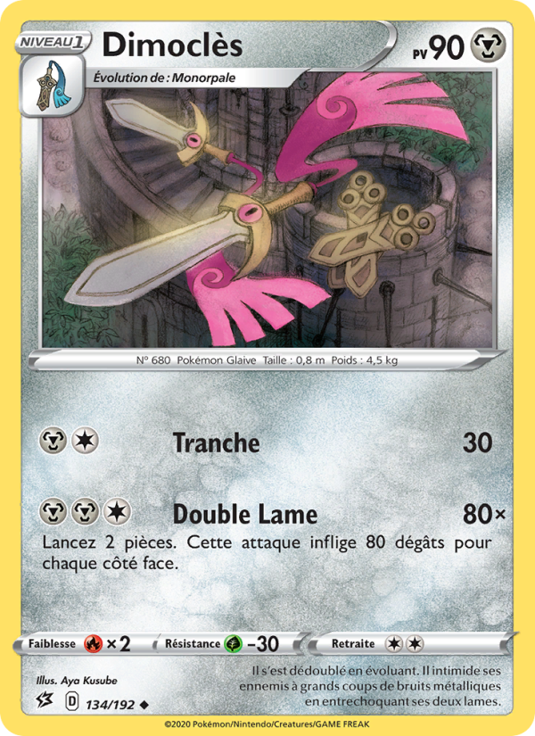 Dimoclès 134 — Rebel Clash (French Pokémon TCG card)