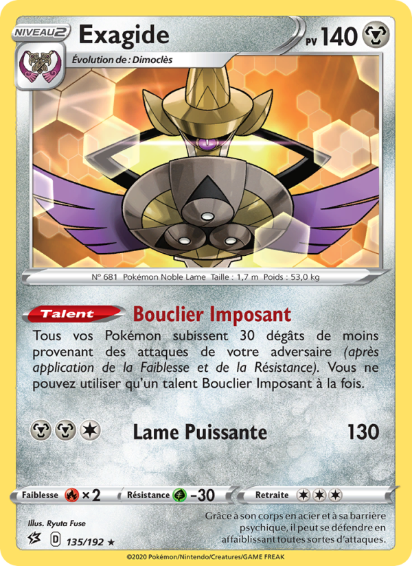 Exagide 135 — Rebel Clash (French Pokémon TCG card)