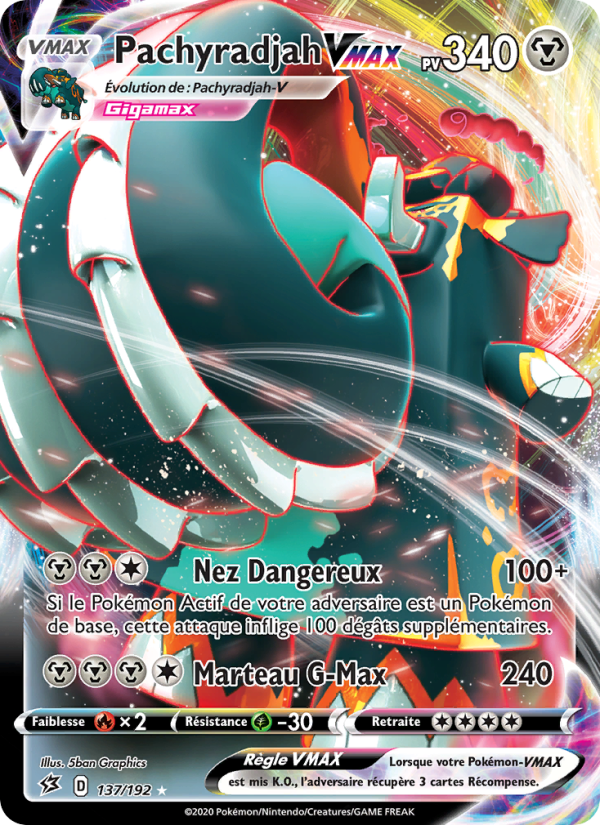 Pachyradjah VMAX 137 — Rebel Clash (French Pokémon TCG card)