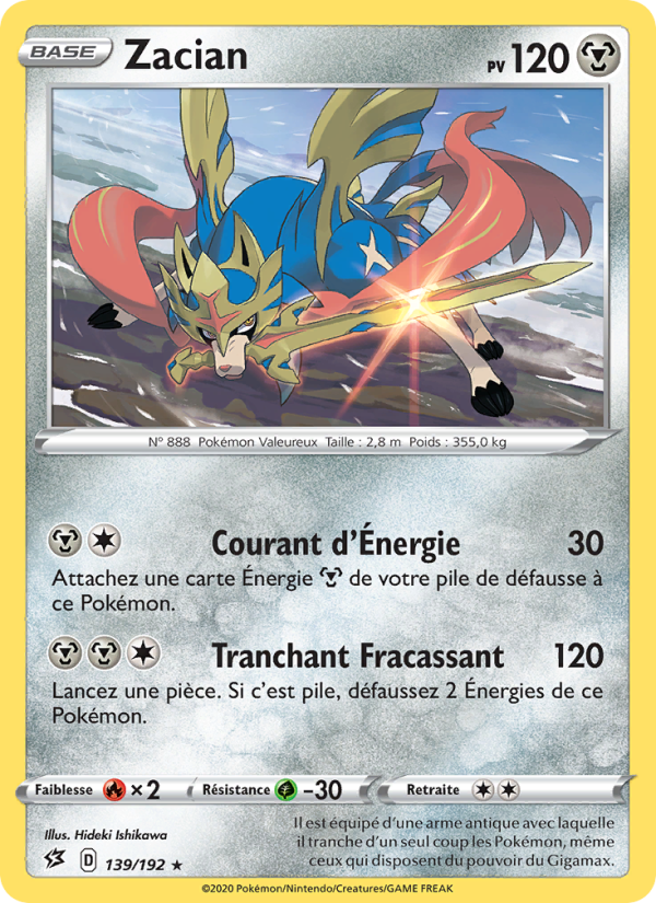 Zacian 139 — Rebel Clash (French Pokémon TCG card)