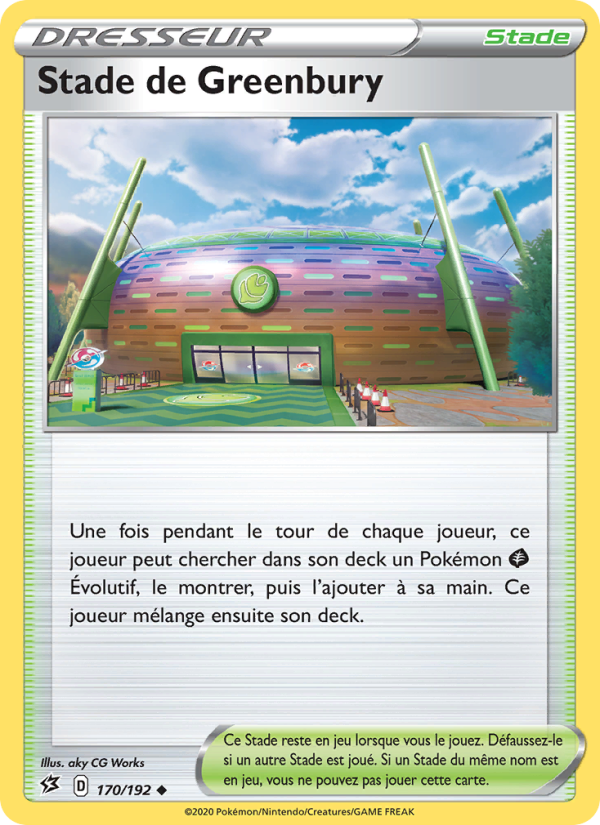 Stade de Greenbury 170 — Rebel Clash (French Pokémon TCG card)