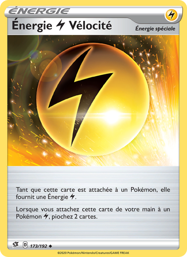 Énergie Lightning Vélocité 173 — Rebel Clash (French Pokémon TCG card)