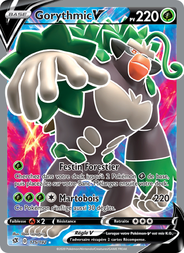 Gorythmic V 175 — Rebel Clash (French Pokémon TCG card)