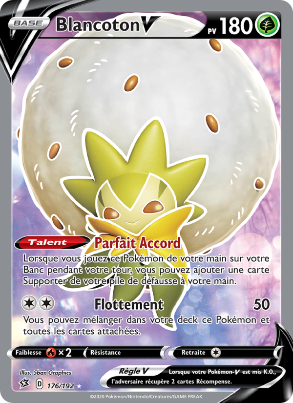 Blancoton V 176 — Rebel Clash (French Pokémon TCG card)