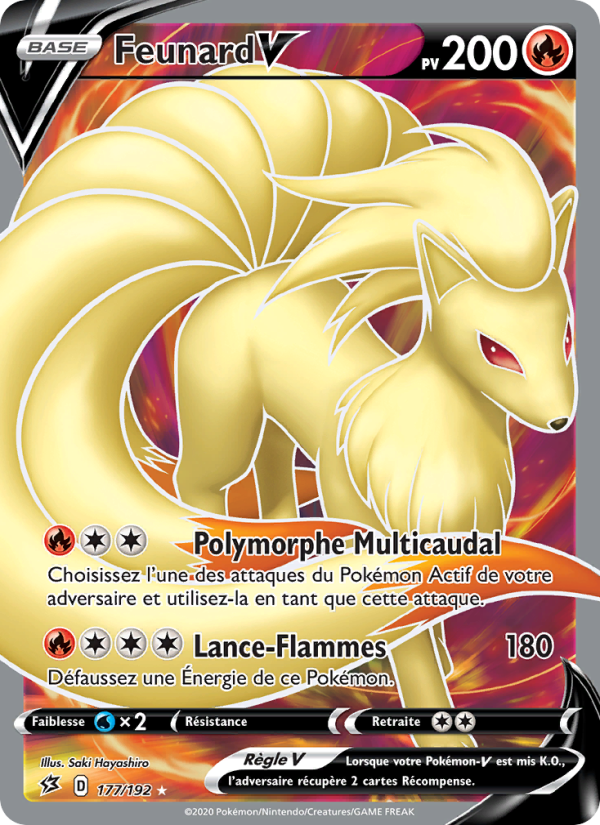 Feunard V 177 — Rebel Clash (French Pokémon TCG card)