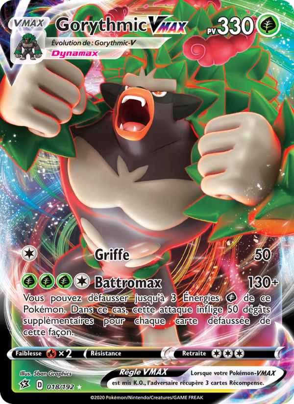 Gorythmic VMAX 18 — Rebel Clash (French Pokémon TCG card)