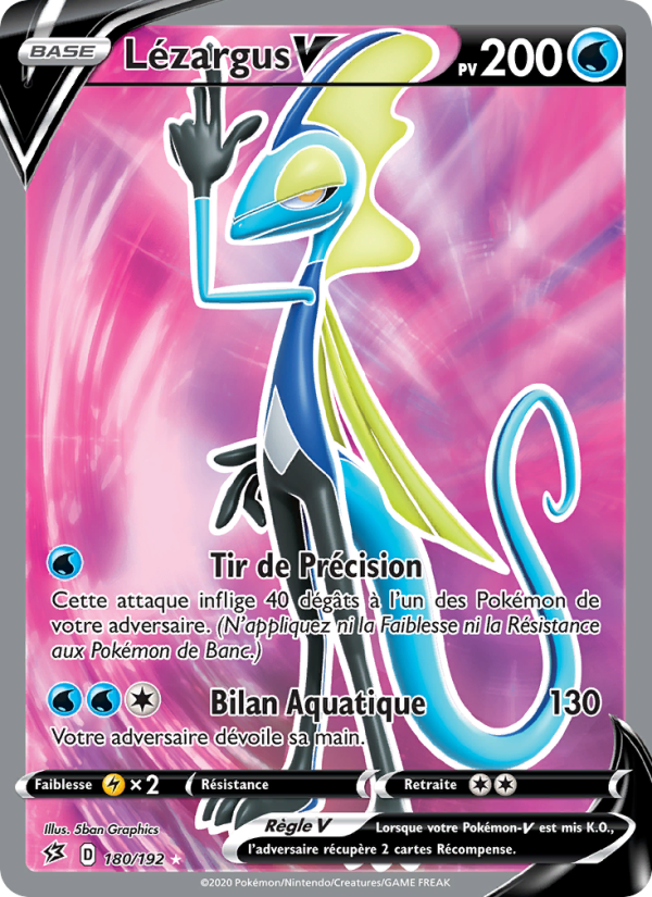 Lézargus V 180 — Rebel Clash (French Pokémon TCG card)