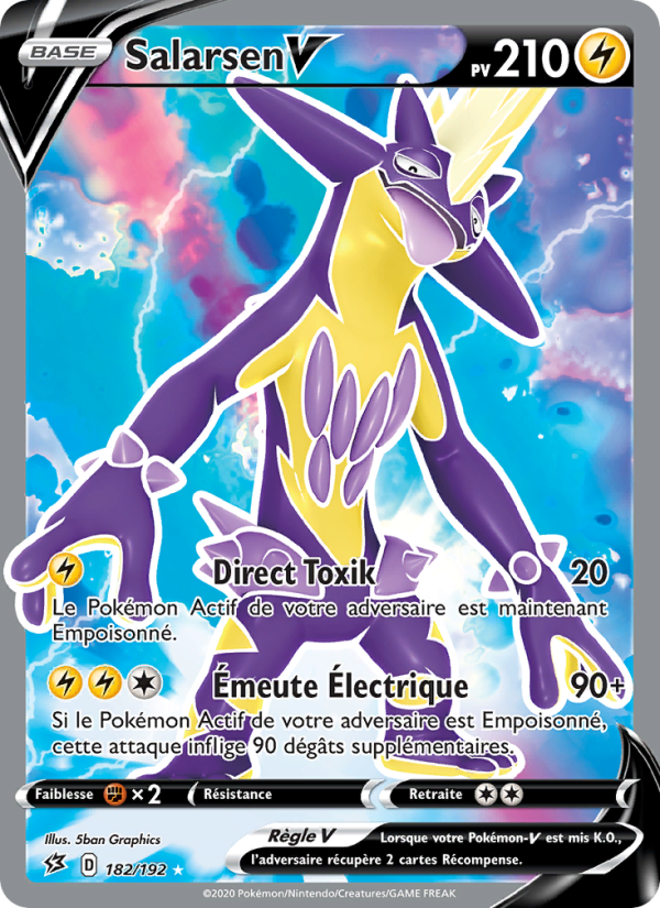 Salarsen V 182 — Rebel Clash (French Pokémon TCG card)