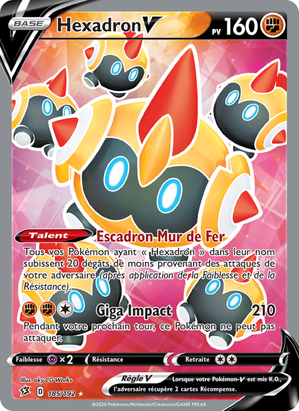 Hexadron V 185 — Rebel Clash (French Pokémon TCG card)