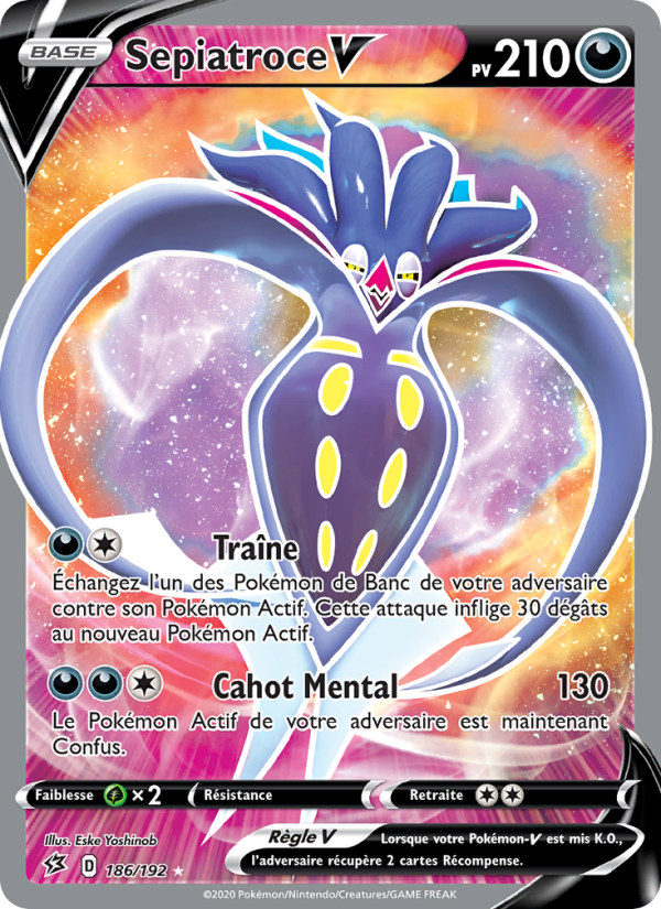Sepiatroce V 186 — Rebel Clash (French Pokémon TCG card)