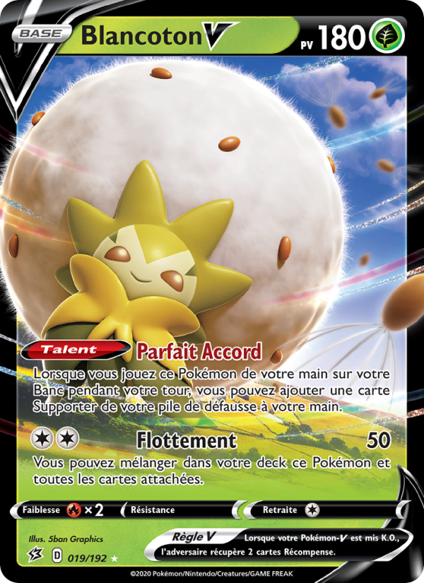 Blancoton V 19 — Rebel Clash (French Pokémon TCG card)