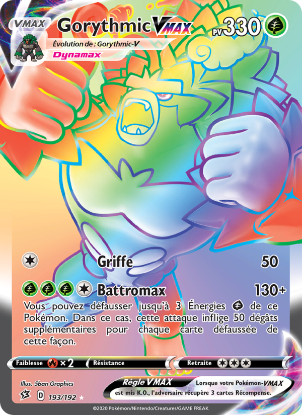 Gorythmic VMAX 193 — Rebel Clash (French Pokémon TCG card)