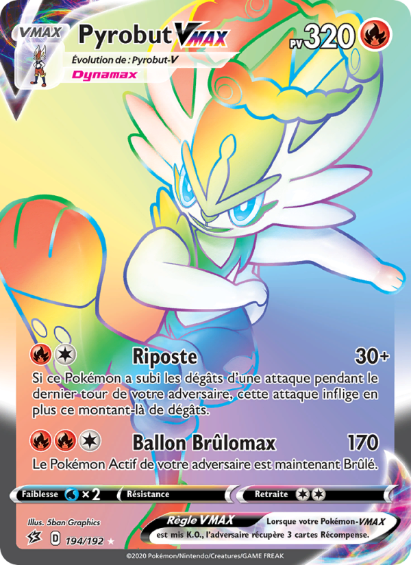 Pyrobut VMAX 194 — Rebel Clash (French Pokémon TCG card)