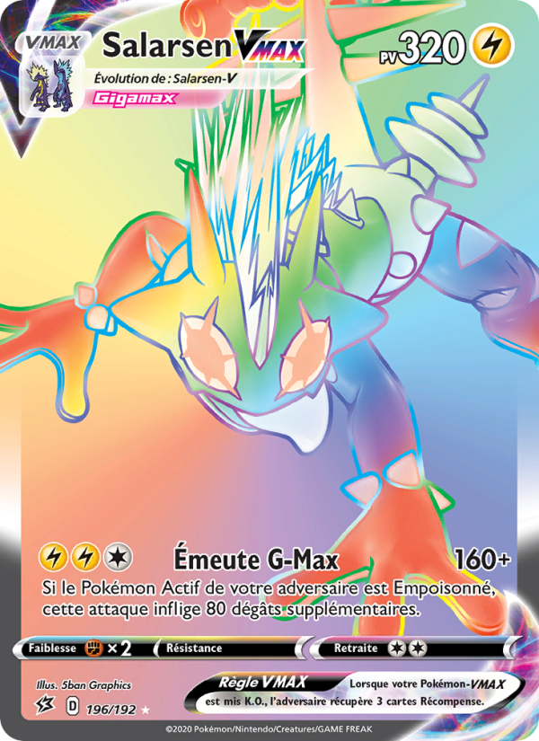Salarsen VMAX 196 — Rebel Clash (French Pokémon TCG card)