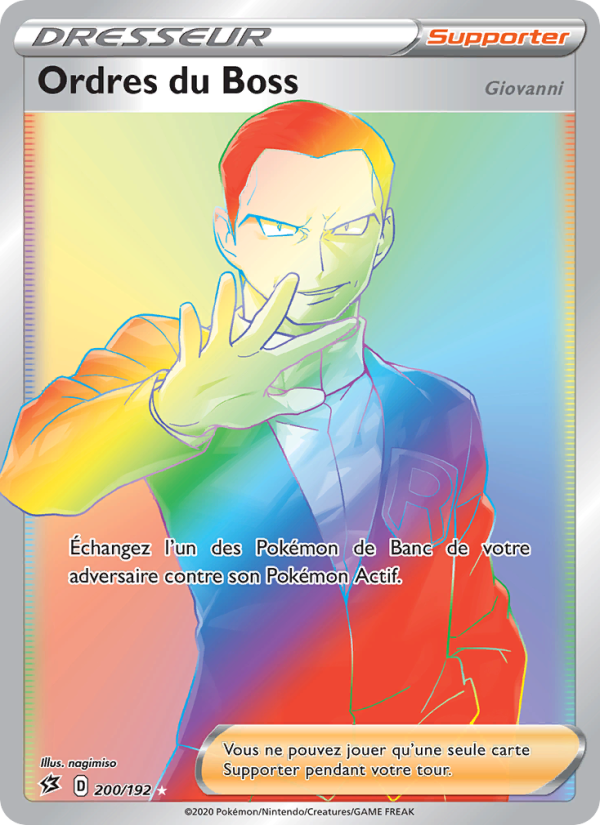 Ordres du Boss (Giovanni) 200 — Rebel Clash (French Pokémon TCG card)