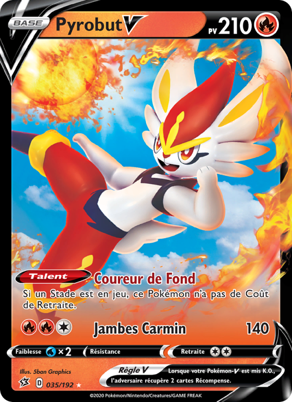 Pyrobut V 35 — Rebel Clash (French Pokémon TCG card)