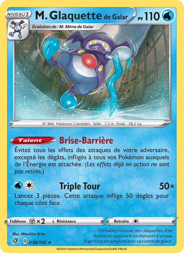 M. Glaquette de Galar 38 — Rebel Clash (French Pokémon TCG card)
